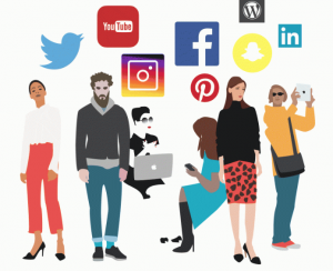 Influencers en diferentes redes sociales