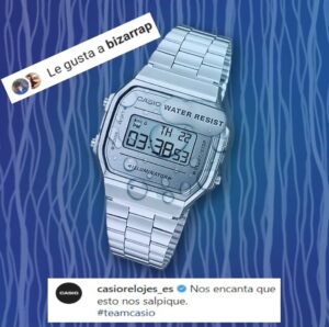 Reloj en Fondo Azul con Texto